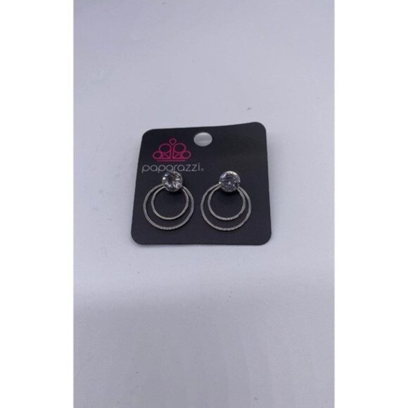 Word Gets Around - White Post Earrings - item 112 - Picture 1 of 4